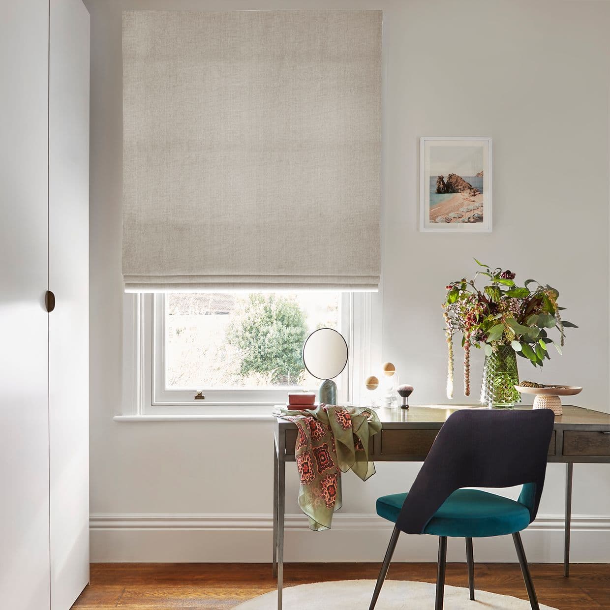 Clarence Off White Roman blind