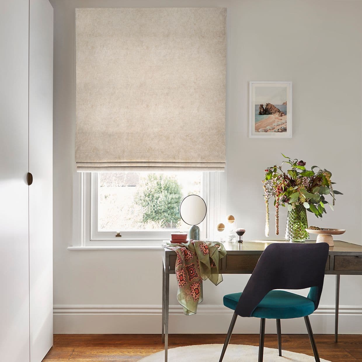 Lyon Oatmeal Roman Blind