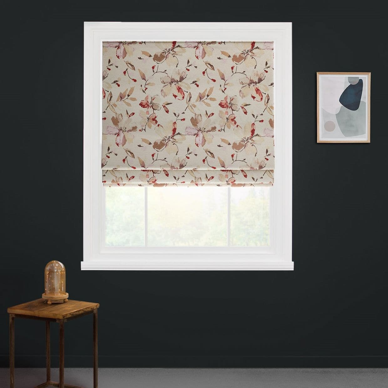 Forenza Lilac Fog Roman blind