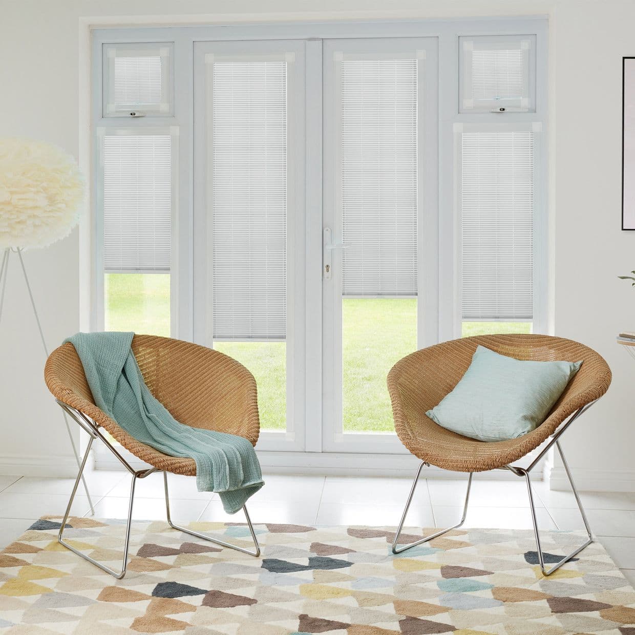 Mini Stripe Grey Perfect fit Pleated blind