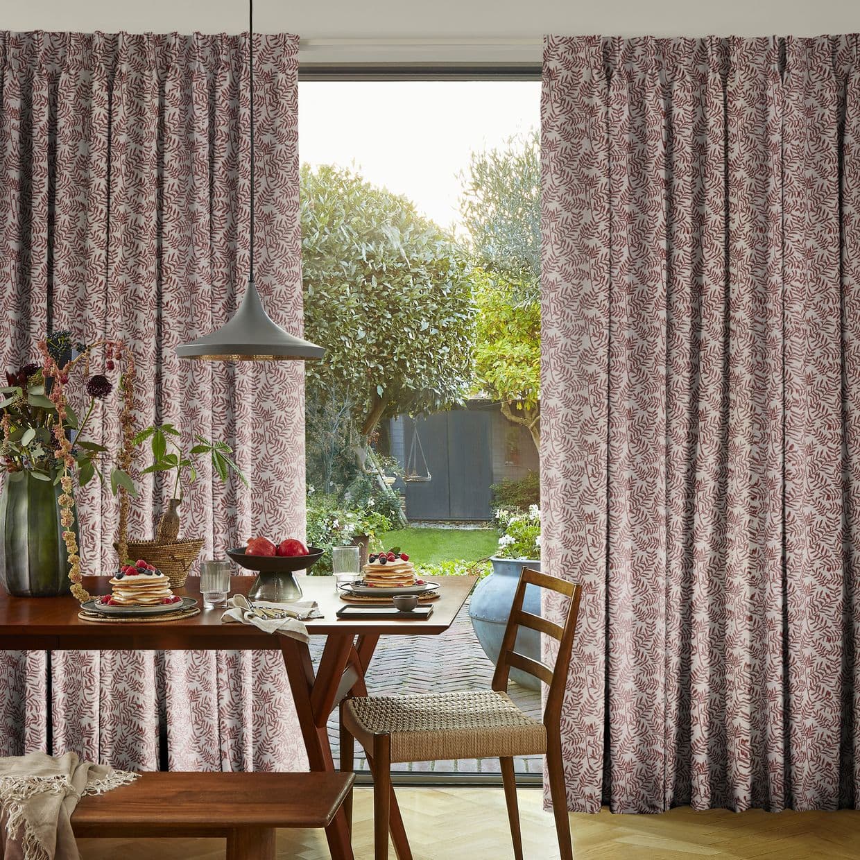 Fronds Beetroot Curtain