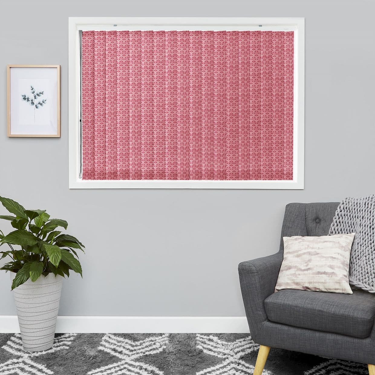 Vesper Red Vertical Blind