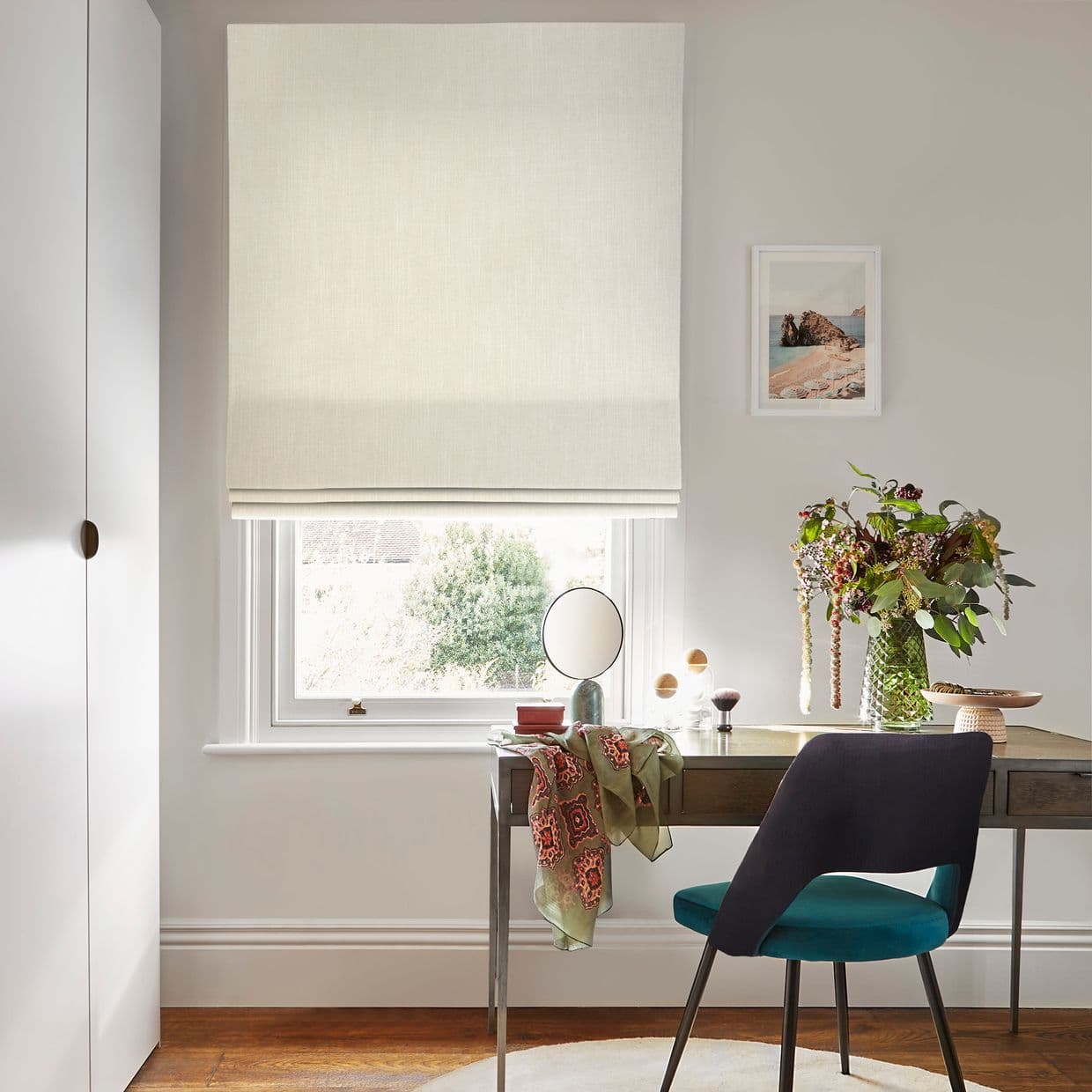Tetbury Ivory Roman blind