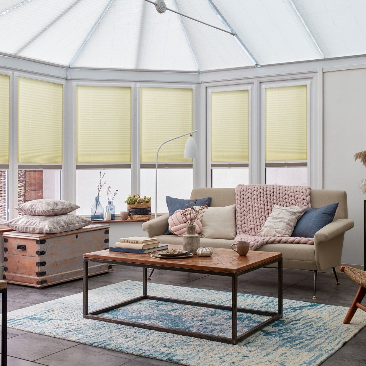Kari Cream Conservatory Side Pleated Blind