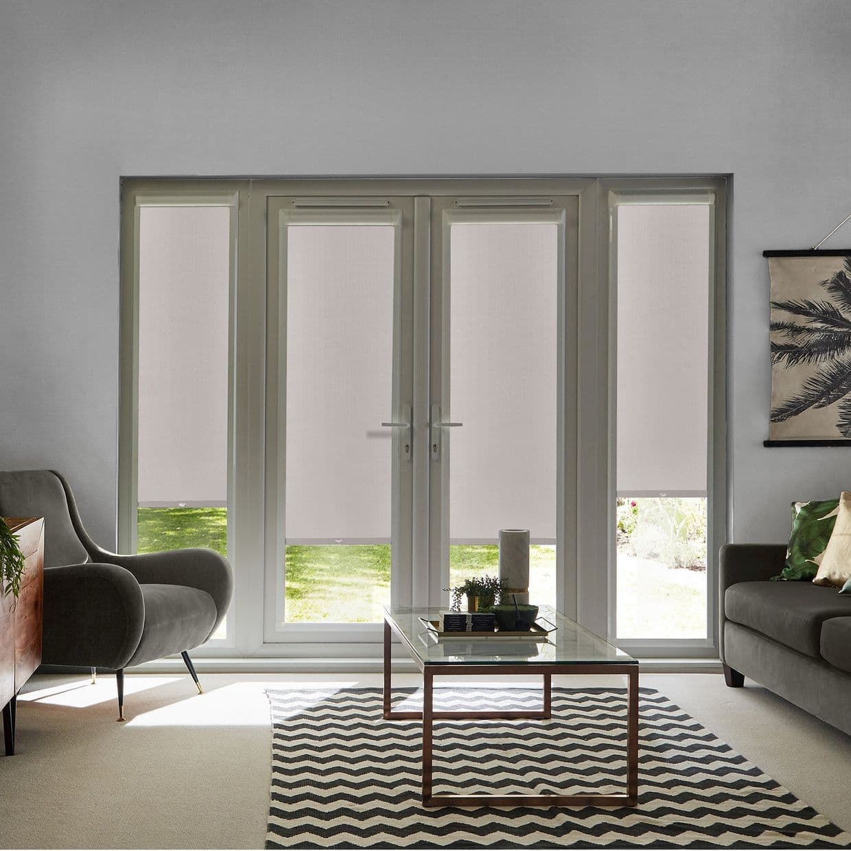 Corsica Grey Perfect Fit Roller blind