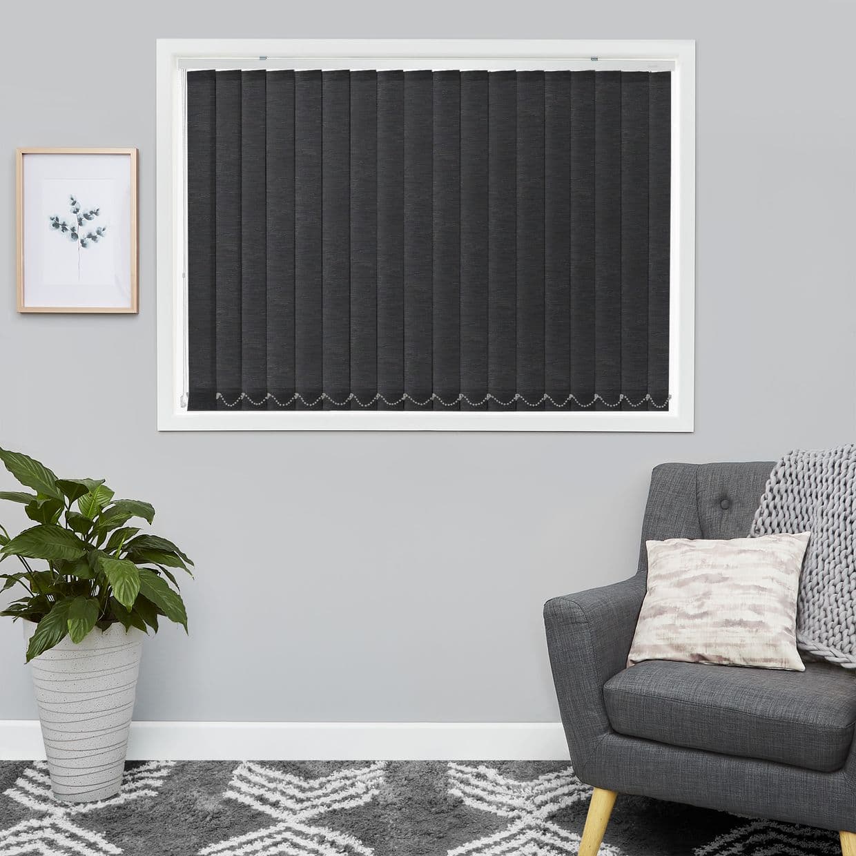 Norfolk Charcoal Vertical Blind