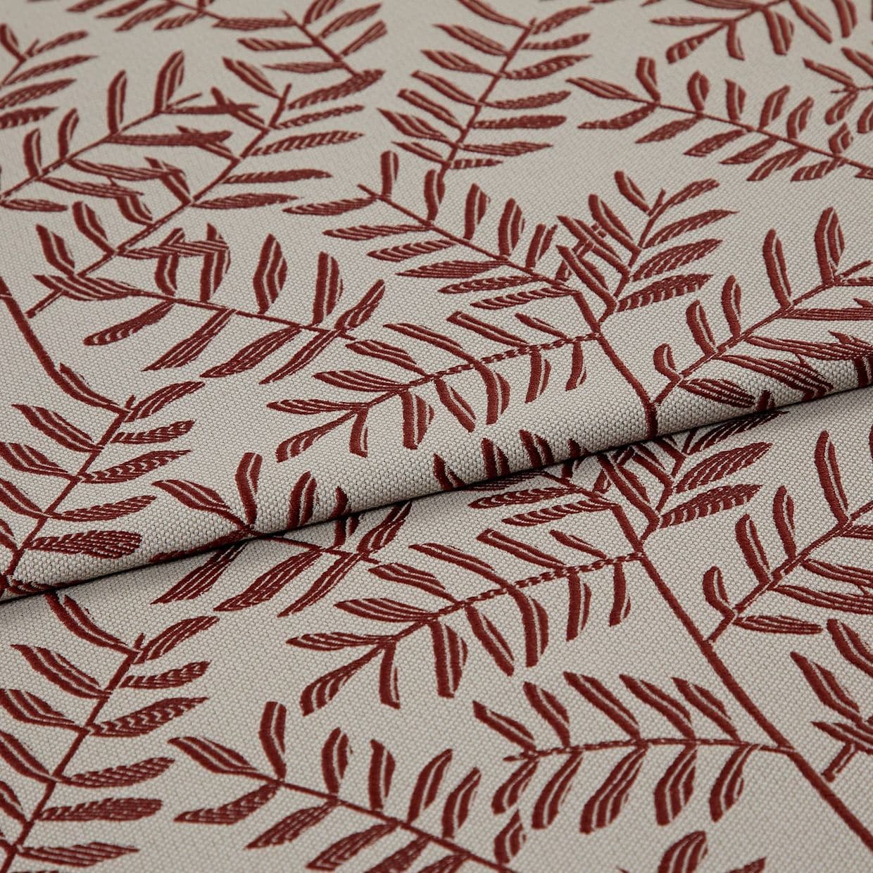 Fronds Beetroot Roman blind