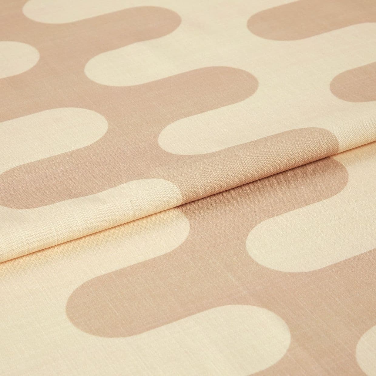 Retro Wave Sepia Curtain