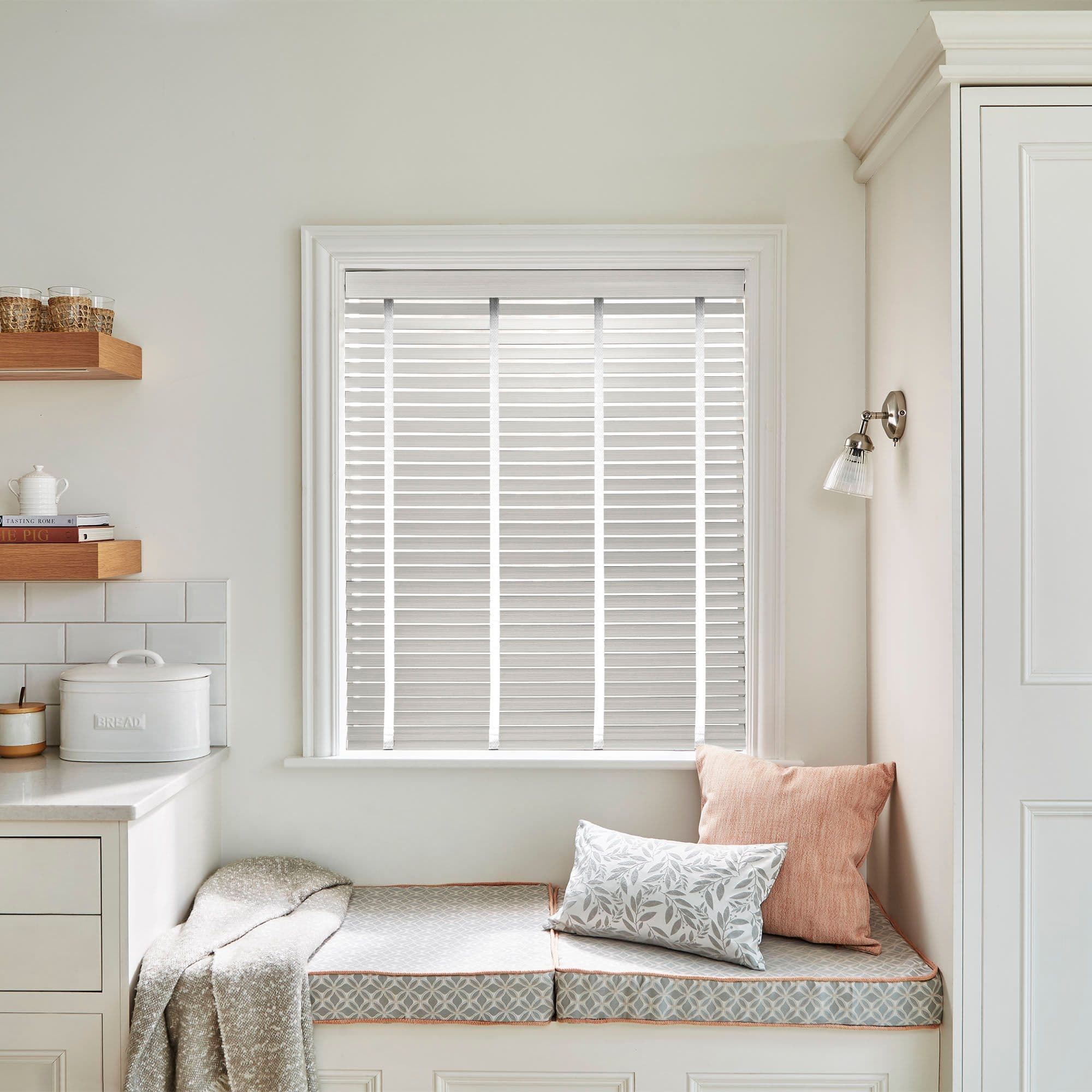 Ellwood Crystal White Wooden blind
