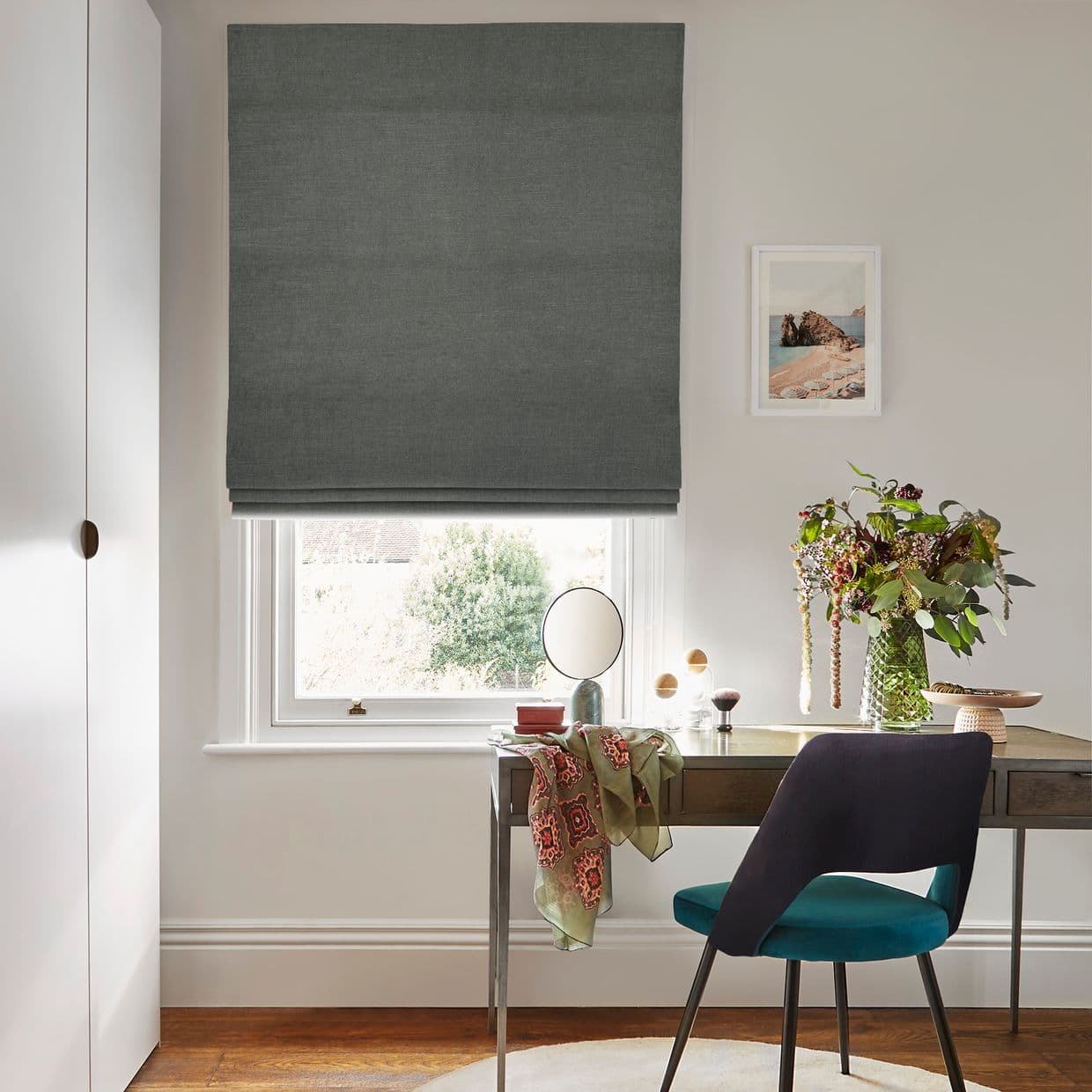 Allure Slate Roman blind
