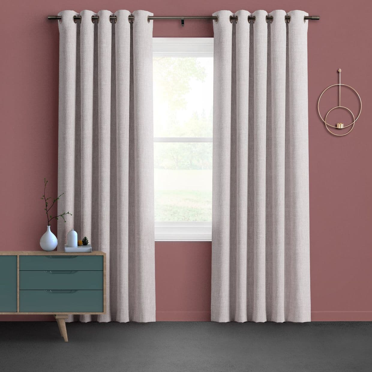 Haddie Chalk Pink Curtain
