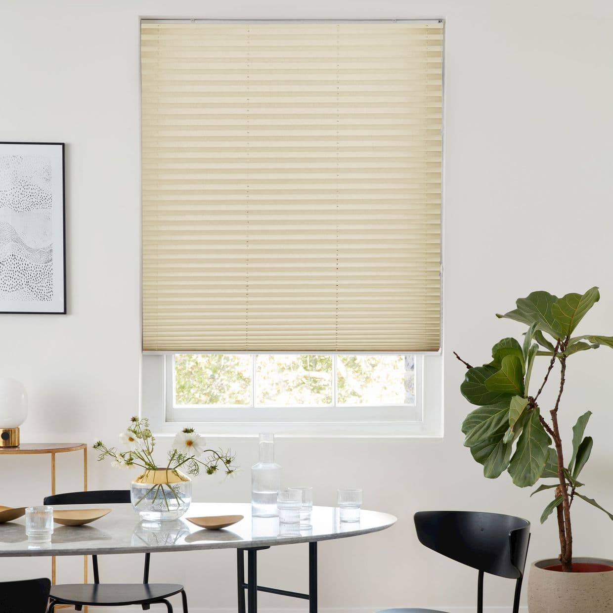 Crush Sandstone Pleated Blind