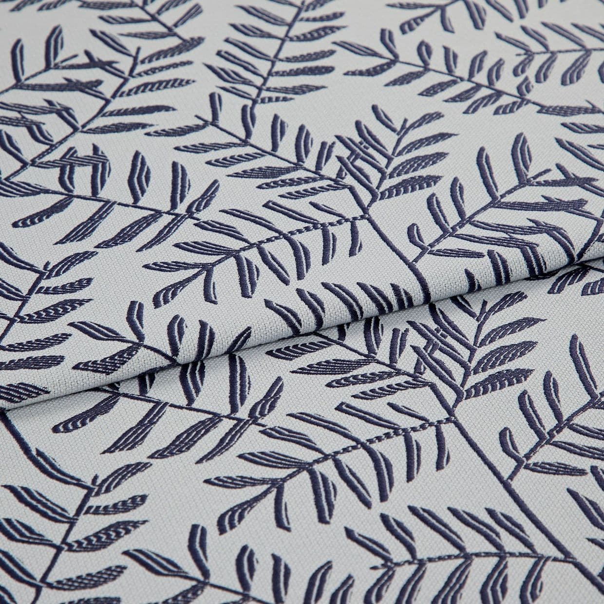 Fronds Navy Roman blind