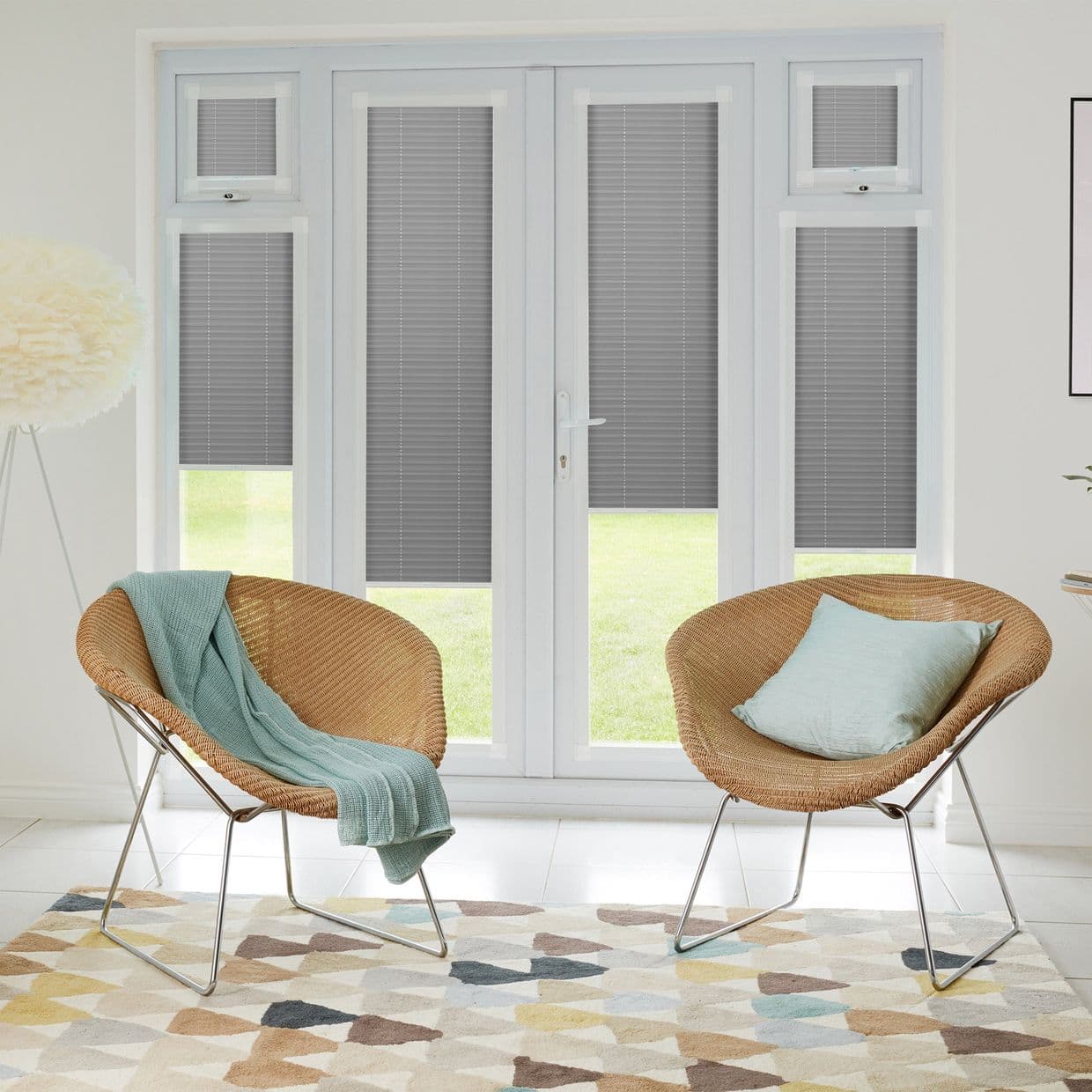 Crush Charcoal Perfect fit Pleated blind