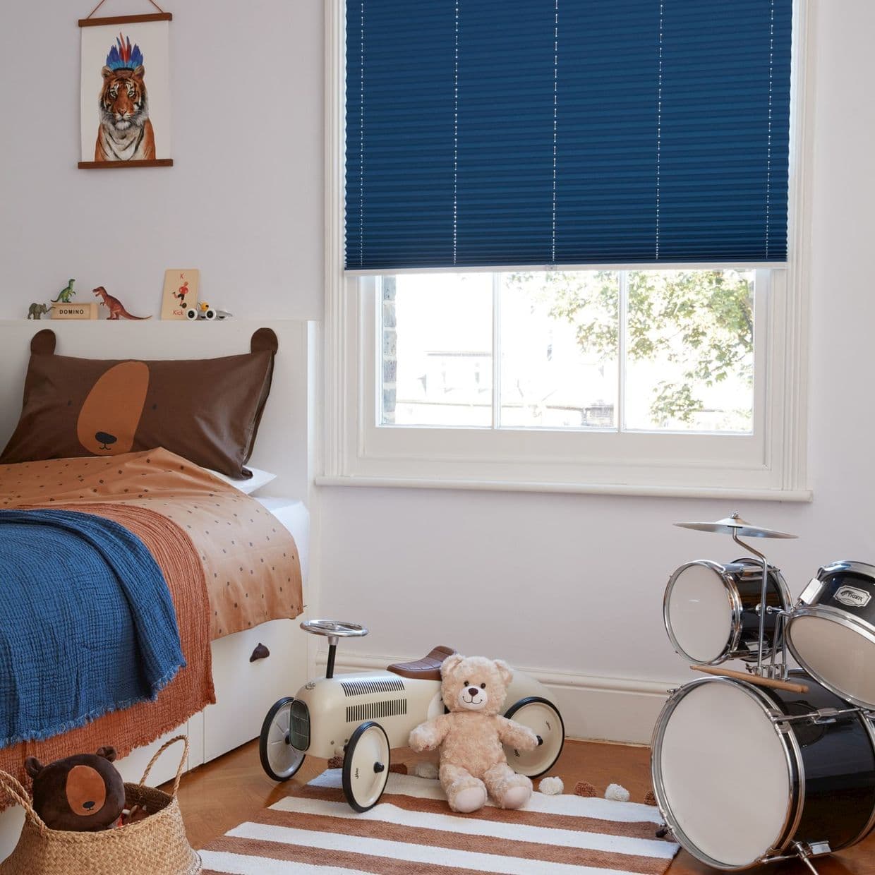 Lanbury Blackout Blue Pleated Blind