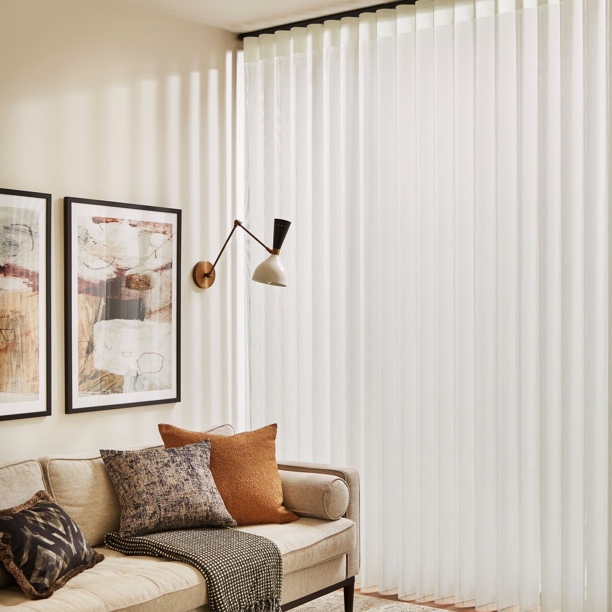 Sunlit Parchment Diffused Vertical blind