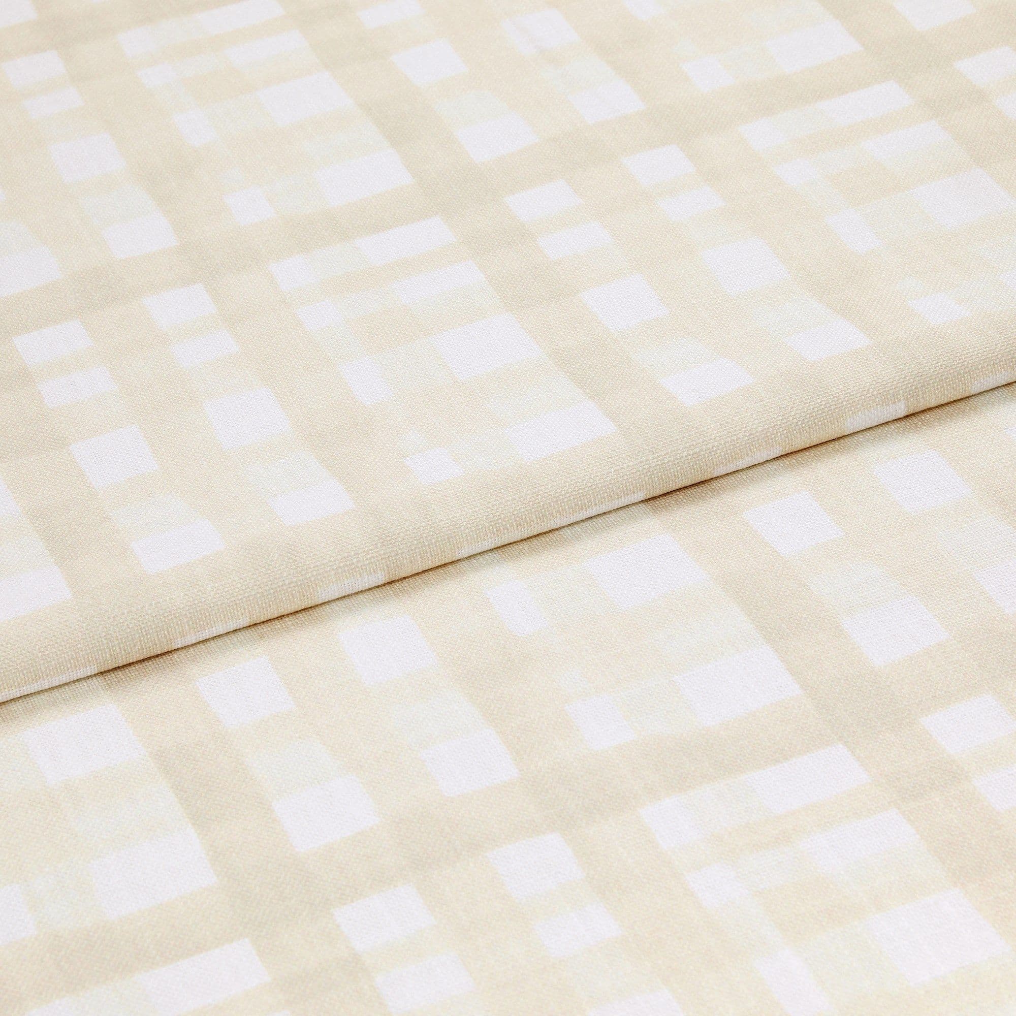 Gingham Crème Roman Blind