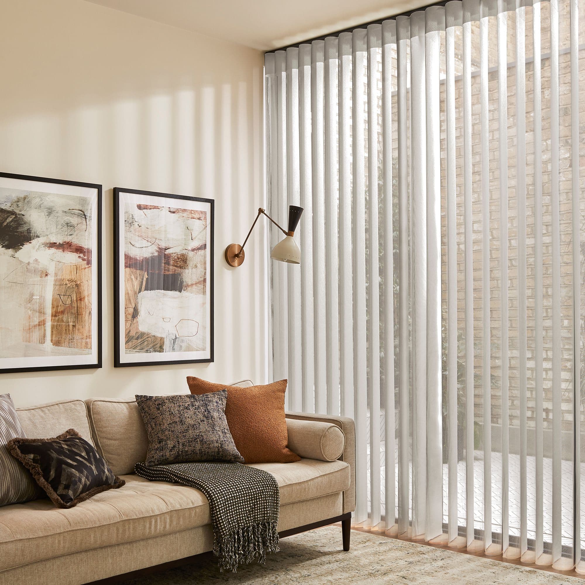 Moonlit Silver Grey Diffused Vertical blind