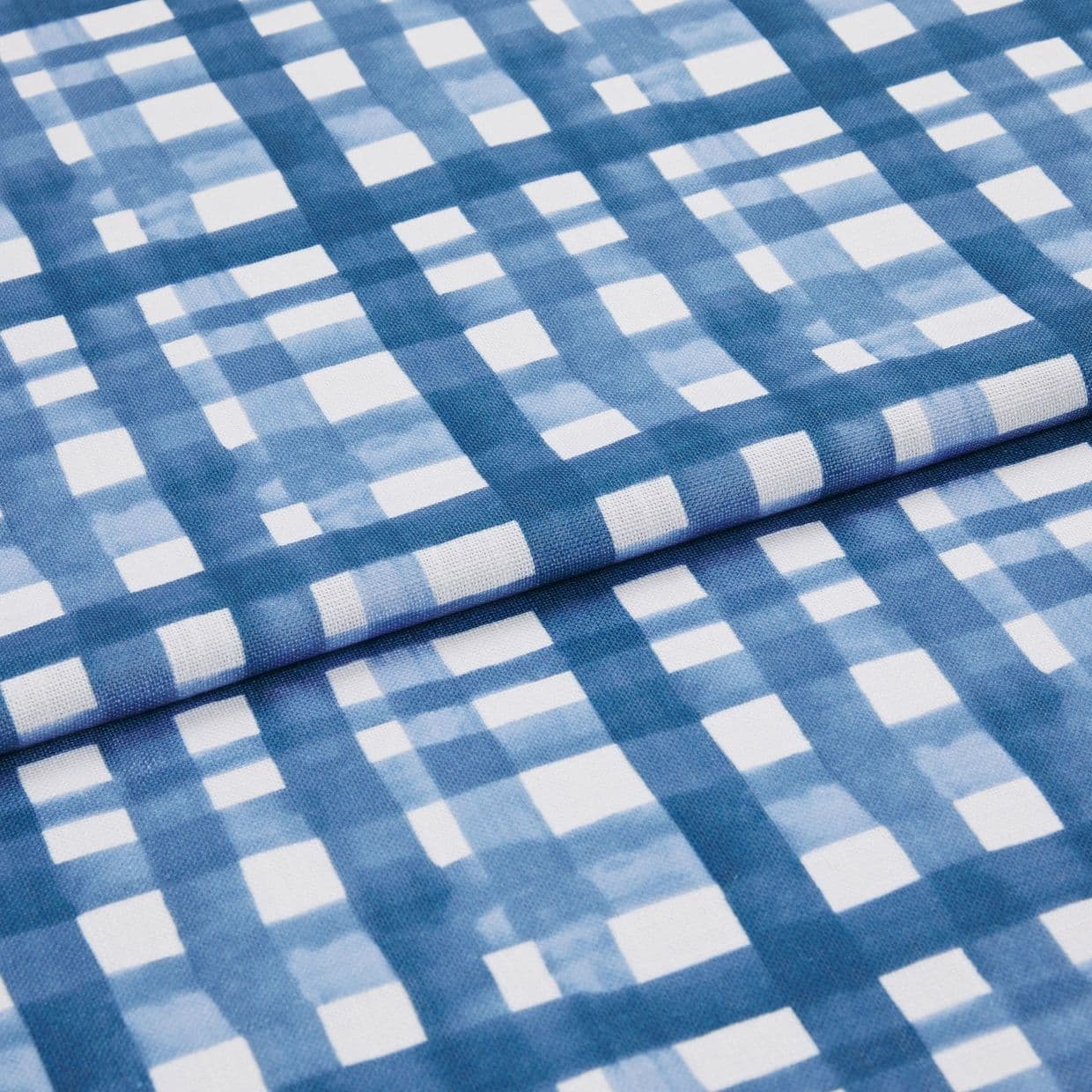 Gingham Bleu Roman Blind