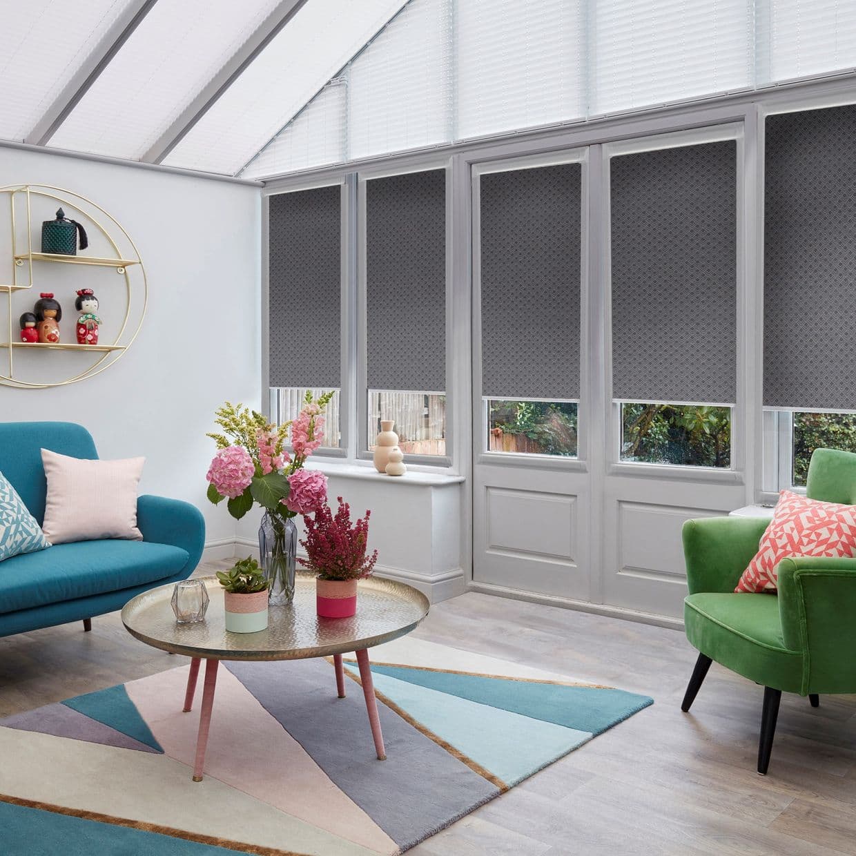 Milan Ink Conservatory Roller blind