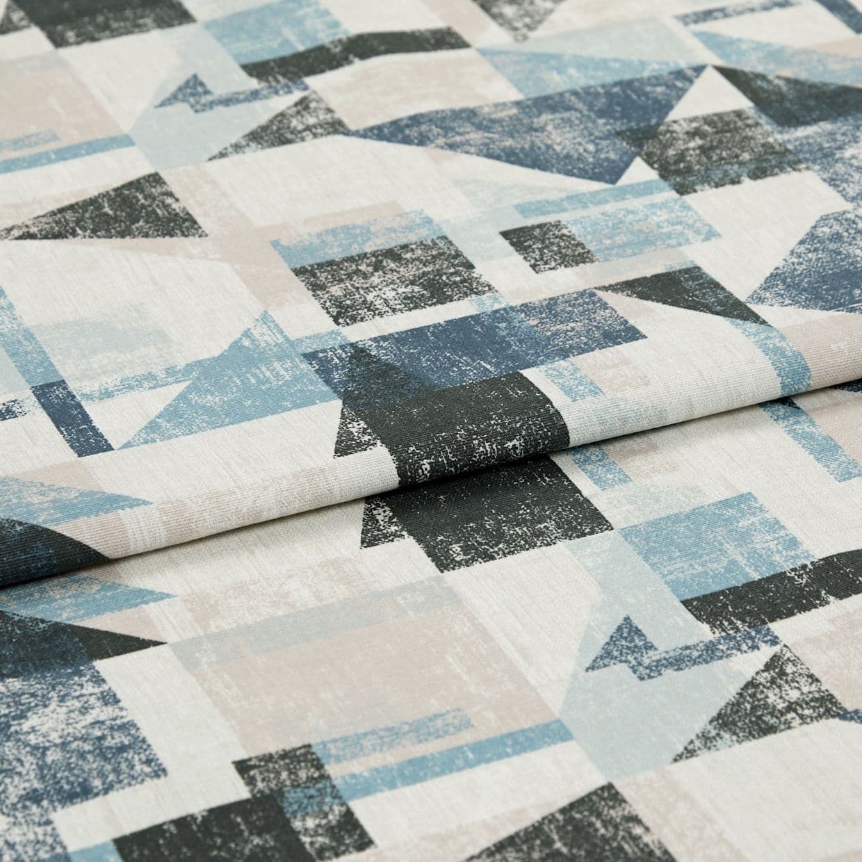 Fraction Blue Curtain