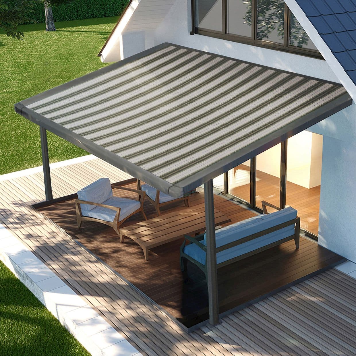 Rome Green Awning