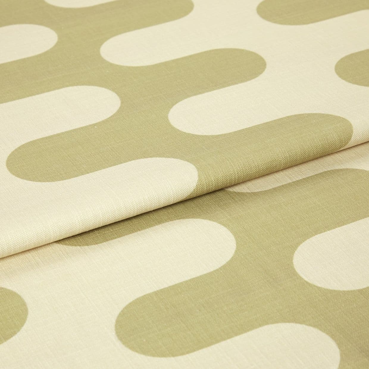 Retro Wave Pistachio Curtain