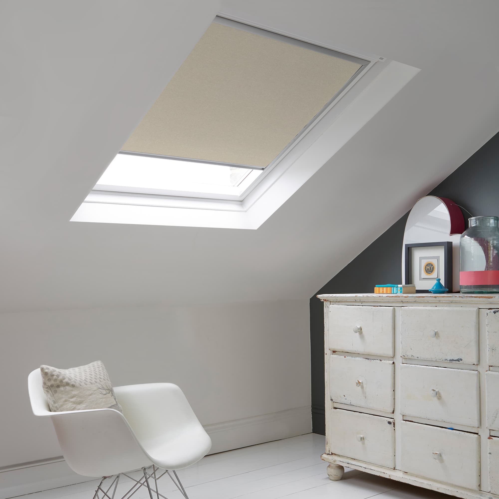 Azure Mushroom Skylight Roller Blind