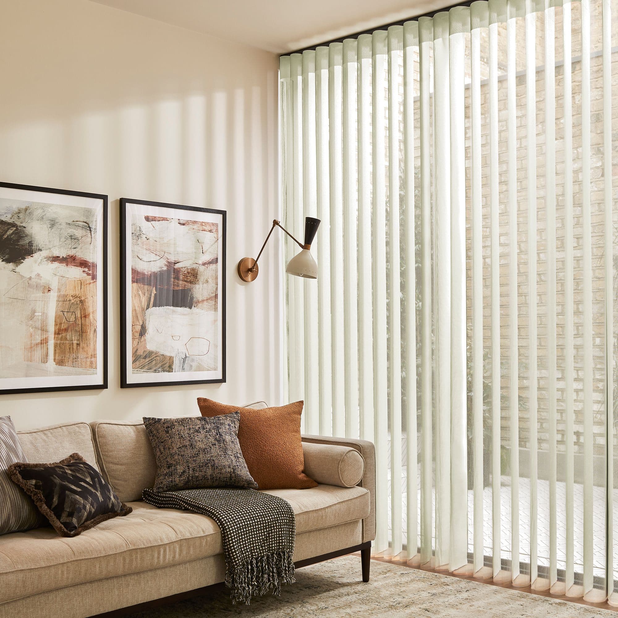 Moonlit Cream Diffused Vertical blind